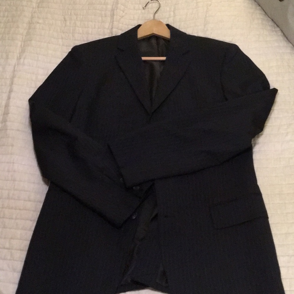 United color of Benetton grey pin stripe suit